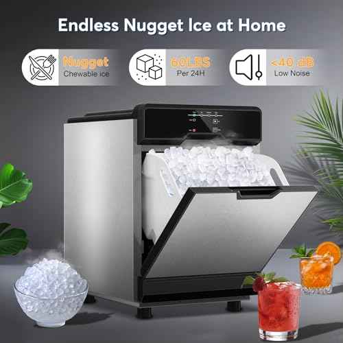 Nugget Ice Maker Countertop Dual Water Inlet Options