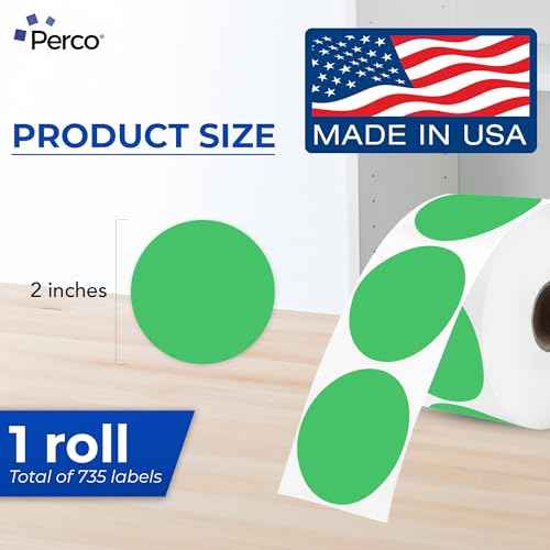 Dark Green Thermal Labels (735 Count)