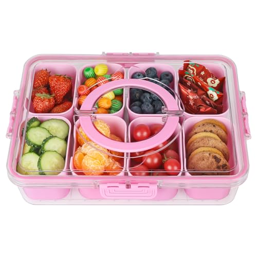 Snackle Box Snack Container Tray with Lid