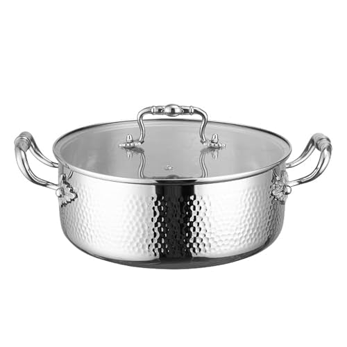 Stainless Steel Stock Pot with Visible Lid for Pasta