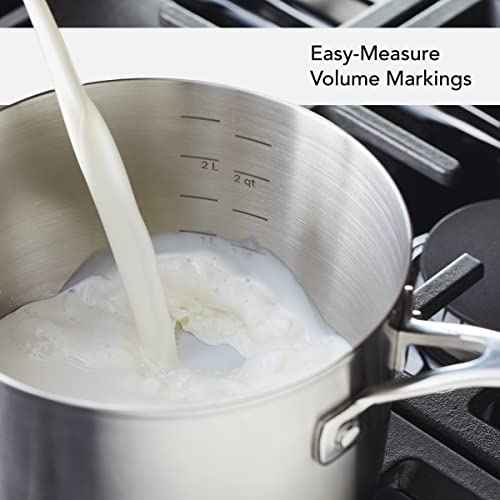 3 Ply Base Brushed Stainless Steel Sauce Pan