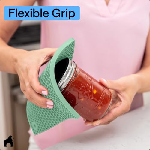 BPA Free Silicone Oven Mitts and Pot Holders Set (4 Count)