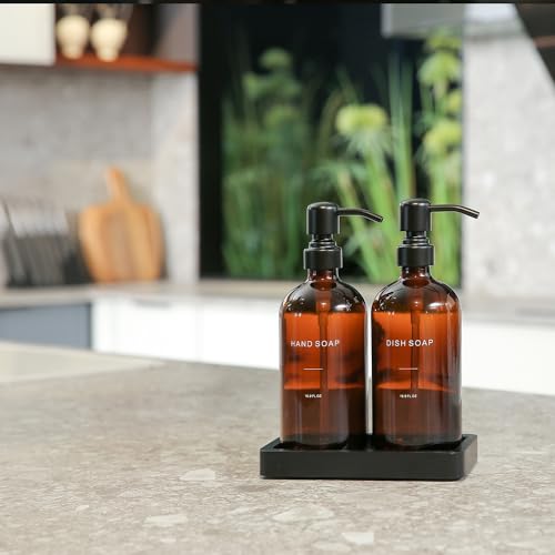 Amber Soap Dispenser Set (2 Count)