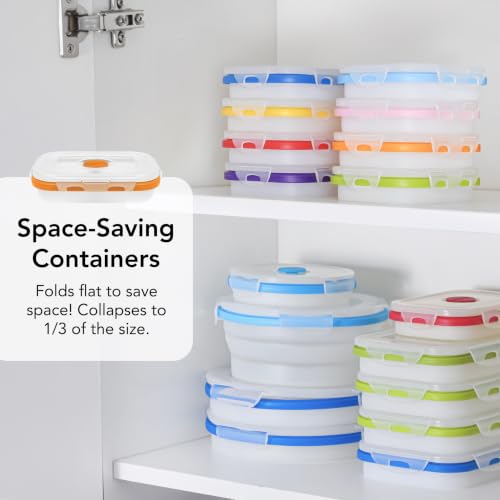 Collapsible Food Storage Containers with Lids (4 Count)