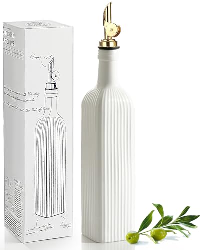 18 OZ Olive Oil Dispenser Bottle For Kithen with Golden Pourer