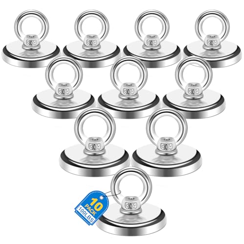 10 Pack Heavy Duty Magnetic Hooks (10 Count)