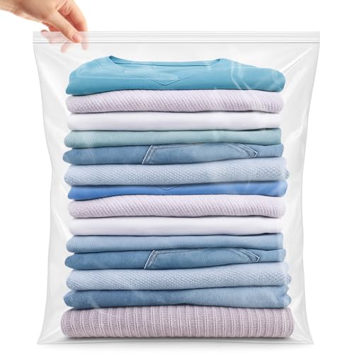 12Pcs Clear 18" x 24" Large Storage Plastic Bags (12 Count)