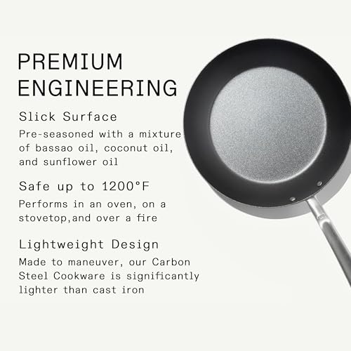 Cookware Seasoned 10" Carbon Steel Frying Pan