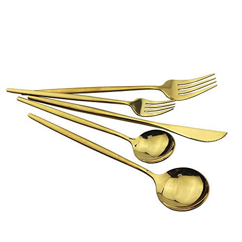 Shiny Gold Silverware Set (4 Count)