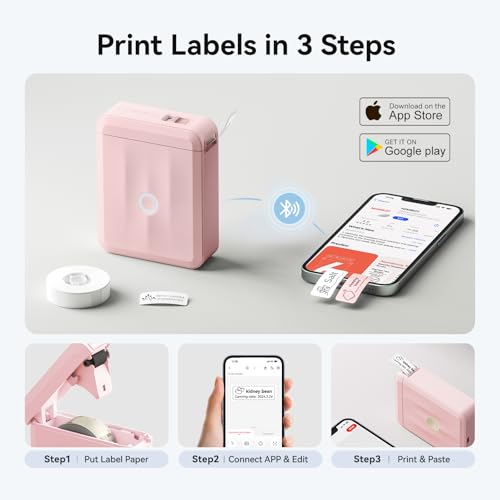 D110 Mini Label Maker Machine with Tape for Home School