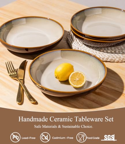 9.0" Ceramic Pasta Bowls Set of 6 (4 Count)