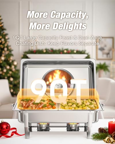 Rectangular Chafing Dishes for Buffet with Glass Lid