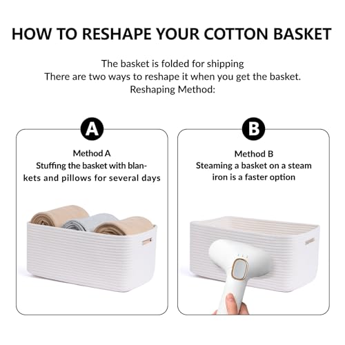 Large Storage Baskets for Shelves (2 Count)