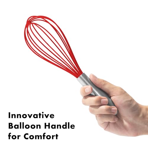 10 Inch Red Silicone Whisk