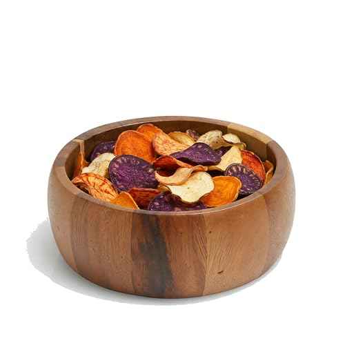 Woodard & Charles Acacia Wood Individual Salad & Snack Bowl