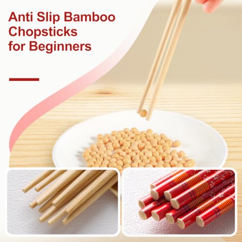 50Pairs Bamboo Chopsticks Disposable Individually Wrapped