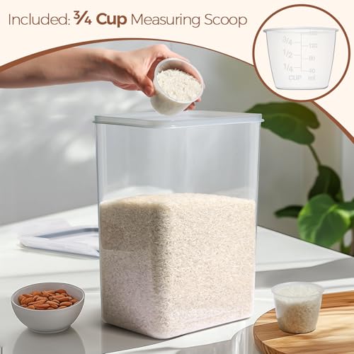 Airtight Rice Storage Container with Lid 10Qt 2Pack (2 Count)