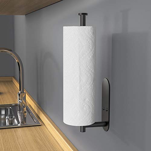 Adhesive Paper Towel Holder Under Cabinet Wall Mount for Kitchen Paper Towel