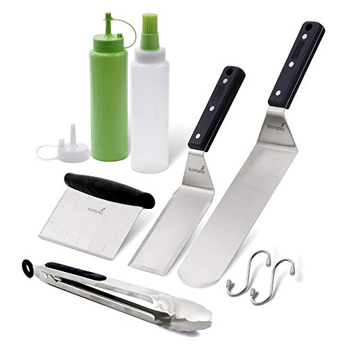 Metal Spatula Set Stainless Steel and Scraper (6 Count)
