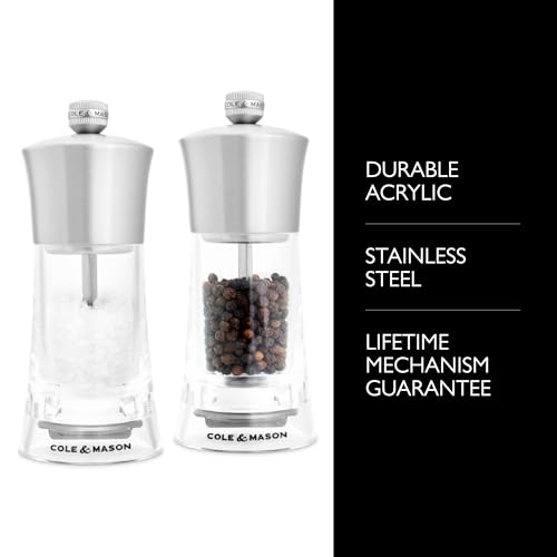 Bromley, 6", Acrylic Salt & Pepper Mill Gift Set (2 Count)