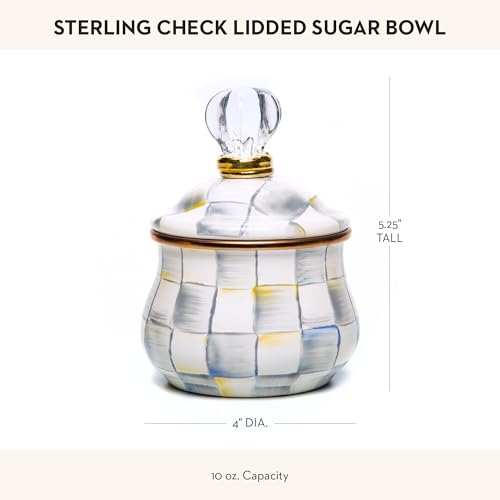 Enamel Lidded Sugar Bowl