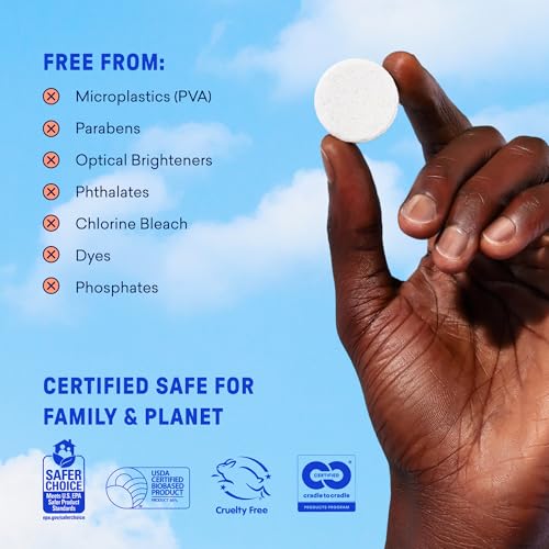 100% Plastic Free Laundry Detergent Tablets (120 Count)