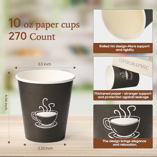 10 oz Paper Coffee Cups (270 Count)