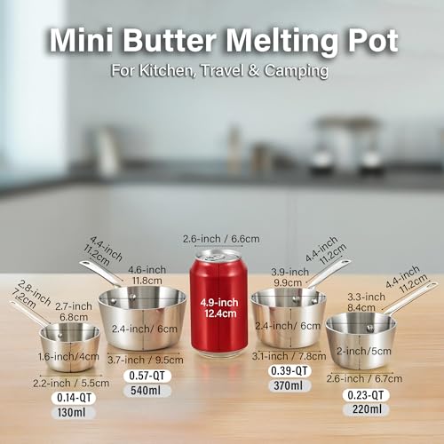 Multi ply Clad 0.14 QT Stainless Steel Butter Warmer