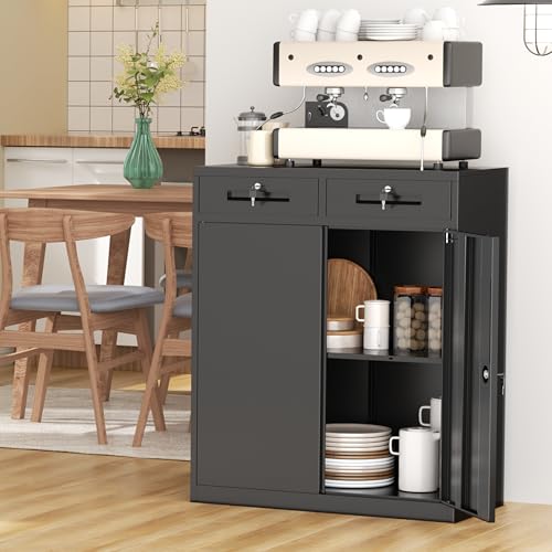 Metal Garage Storage Cabinet with Doors and Shelves