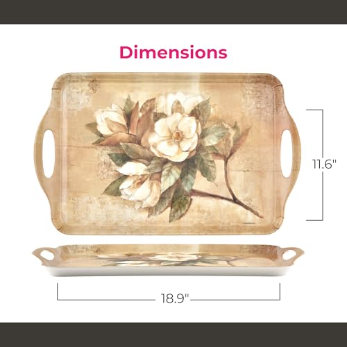 Sugar Magnolia Large Melamine Tray