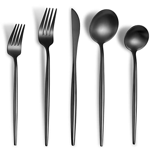 Matte Black Silverware Set for 4 (4 Count)