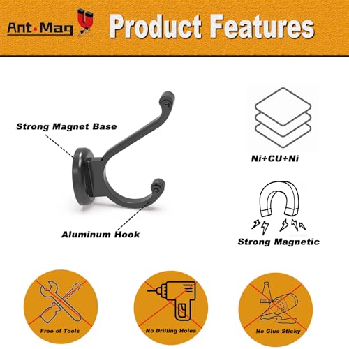 Magnetic Hooks Heavy Duty 140LBS (4 Count)