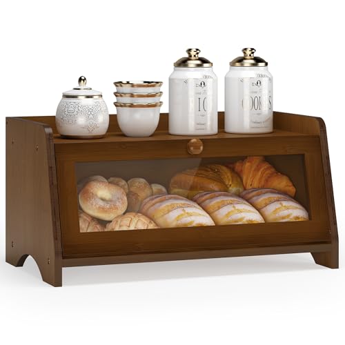 Double Layer Bread Box for Kitchen Countertop