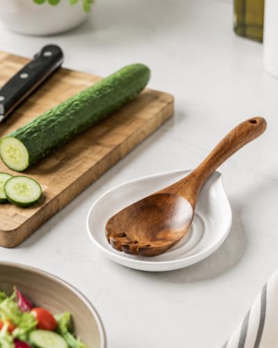 Spoon Rest Kitchen Spoon Holder for Stove Top Ceramic Spoon Rest