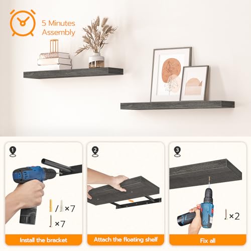 Floating Shelves for Wall (2 Count)