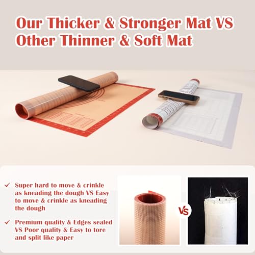 Non slip Silicone Pastry Mat Extra Large Measurements 28''x 20'' Baking Mat