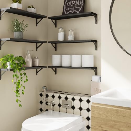 23.6in Floating Shelves for Wall Home Decor (6 Count)