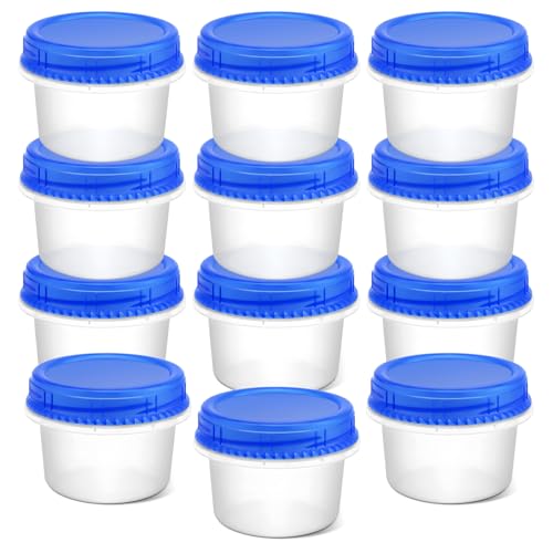 12 Pack Freezer Containers with Screw On Lids 6 Oz (12 Count)