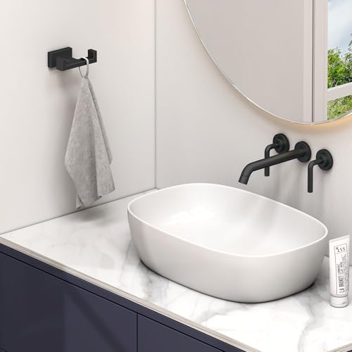 Bathroom Towel Hook Matte Black (2 Count)