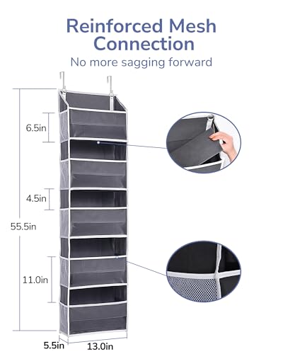 1 Pack Compact Size Over Door Organizer Slim Door Storage for Small