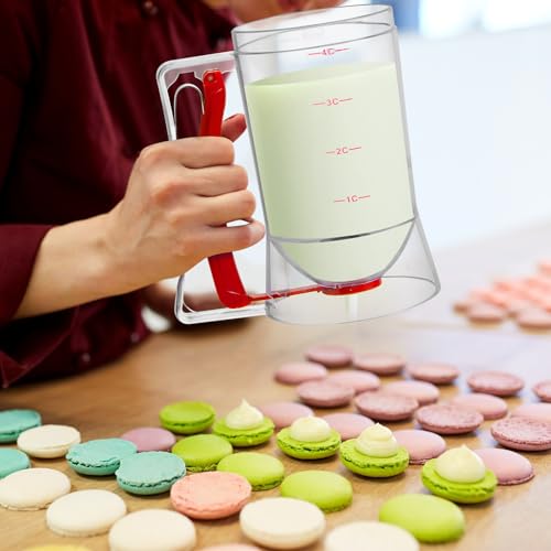 2 Pcs Handheld Batter Dispenser Squeeze Handle 4 Cups