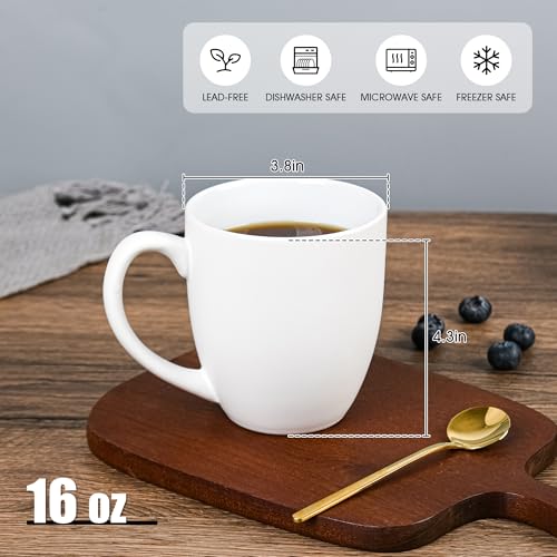 16oz Coffee Mugs Set of 6 (6 Count)
