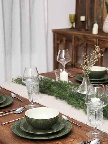 Ceramic Plates and Bowls Sets (12 Count)