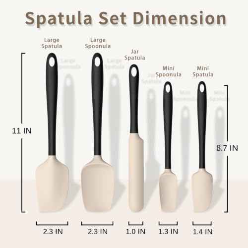 Silicone Spatula Set of 5 (5 Count)