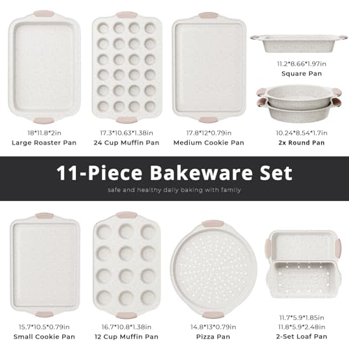 11 Piece Baking Pans Set Nonstick
