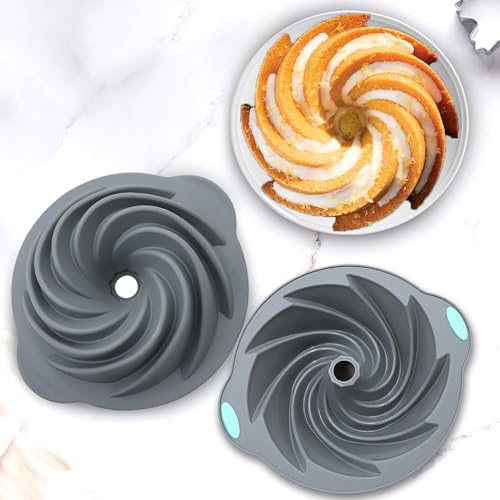 4 Pieces Silicone Fluted Cake Pans