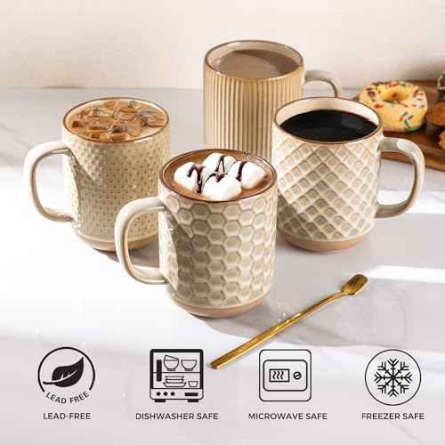 Coffee Mugs Set of 4 (4 Count)