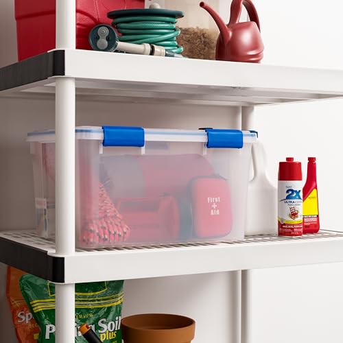 2 Pack 44 Qt Storage Bins with Gasket Lids (2 Count)