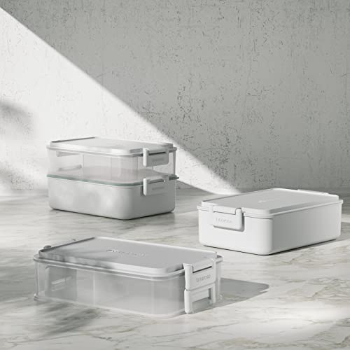Stackable 2 Tier Adult Bento Box (4 Count)