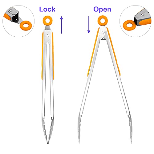 304 Stainless Steel Kitchen Cooking Tongs
